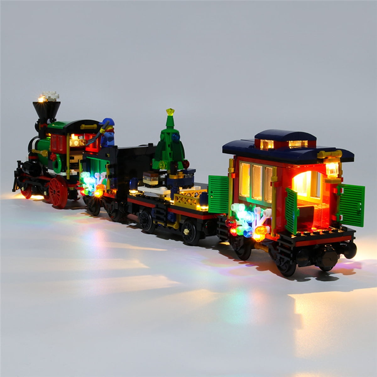 lego winter train lights