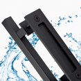 thumbnail image 4 of Sliding Barn Door Handle Flat Back Plate Double Sided Rectangular Black Door Pull Handle, 4 of 8