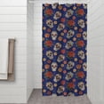 thumbnail image 2 of Blue Skull Rose Flower Pattern Shower Curtain 36"x72" ,Bathroom Decorative Shower Curtains Set with 12 Hooks,Modern Waterproof Washable Shower Curtain, 2 of 6