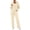 Khaki#ribbed knit lounge set women, variant on VBTAPA 2 Piece Sets for Women Ribbed Knit Lounge Outfit Lightweight Knitted Hoodie Tracksuit Button Collar Hooded Tops and Wide Leg Pants Matching Set Khaki L