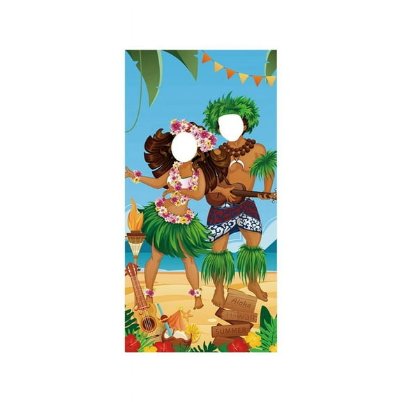 Luau Couple Photo Door Banner Hawaiian Party Decorations Luau Photo Propsaloha Banner 71 X 35.5 Inch