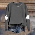 thumbnail image 5 of HUITKMM Chandail à Capuche pour Femmes Imprimé Halloween Manches Longues Sans Capuche Mode Automne Décontracté Col Rond Chandail Graphique pour Automne Hiver, 5 of 5