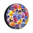 thumbnail image 1 of Balery The Garden Tricolor Pansy Flower Cubiertas para Neumáticos - Protector Resistente para Neumáticos de Camioneta, SUV, Remolque, Camper y RV-16 inch, 1 of 6