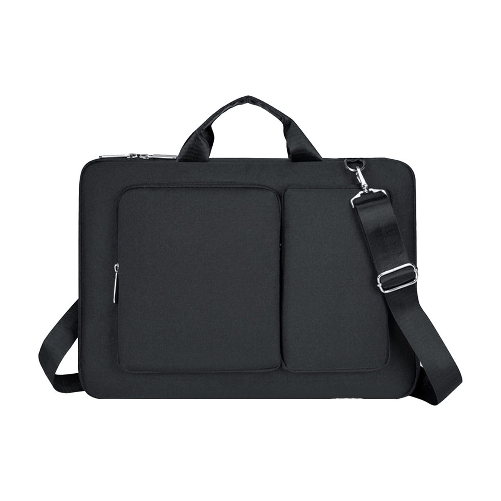 Black Black 13 Inch Lightweight Laptop Bag Multi-Functional Shoulder Messenger Case For Notebook Computers Accessories Storage Nylon Material Portable Bag