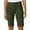 Green, variant on Qiopertar Women's Stretch Waist Bermuda Shorts with Pockets Casual Hiking Travel Pull-On Elastic Waistband Summer Comfy Solid Twill Shorts, Gray S