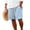 02# Light Blue, variant on HKYNLAG Men's Linen Shorts Casual Cotton Drawstring Waist Shorts for Men Lightweight Summer Beach Short Pants with Pockets White XL