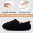 thumbnail image 2 of VANSARTO Women's Fuzzy Memory Foam Slippers with Cozy Curly Fur and Warm Fleece Lining Closed Back Non-Slip House Shoes Lightweight Soft Comfy Indoor Bedroom Slippers, Black, 2 of 6