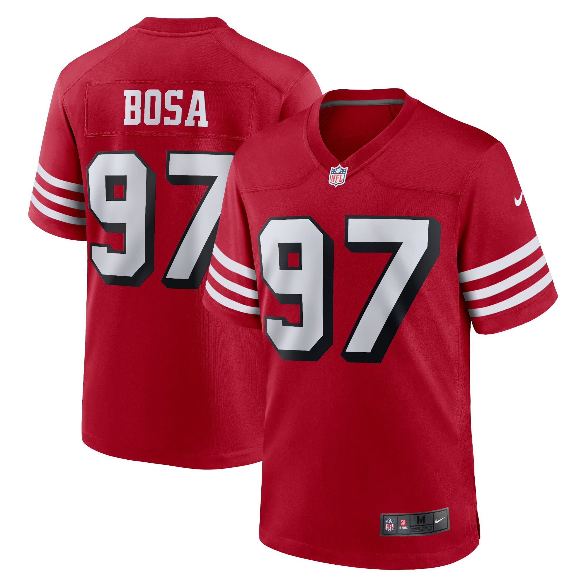 Nick Bosa Autographed Red Pro Style Jersey- Beckett W *Black – The Jersey  Source