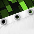 thumbnail image 3 of Erosebridal Futuristic Cubes Curtains for Living Room,Black Green 30%-50% Blackout Curtains Set of 2 (38x45),Geometric Plaid Curtains and Drapes (38x45),Teenager Bedroom Decor, 3 of 6
