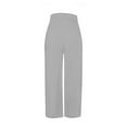 thumbnail image 6 of Palazzo Pants for Women Loose Baggy Wide Leg Pants High Waist Pleated Flowy Straight Trousers Casual Loungewear Pants, 6 of 6