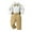 Khaki, variant on Infant Boys Clothes 3-Piece Long Sleeve Solid T Shirt Tops Suspenders Pants Outfits Fall Winter Spring Outfits Size 6-12 Months ,White