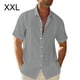 thumbnail image 2 of Minnieouse Camisa con botones para hombre, para viajar, senderismo, verano, fiesta en la piscina, caminar en la playa, Tops ajustados, ropa de Camisetas Gris XXL, 2 of 5