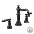thumbnail image 6 of Moen Ts42108 Weymouth Double Handle Widespread Bathroom Faucet - Black, 6 of 7