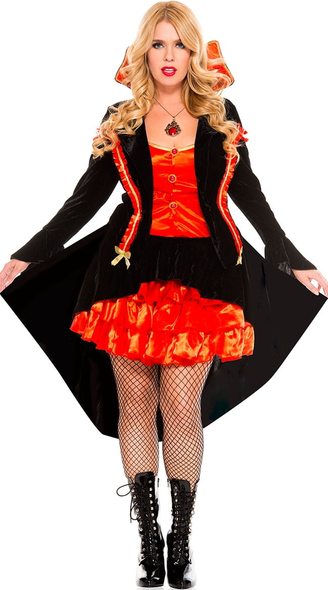 Plus Size Vampire Babe Costume, Sexy Plus Size Vampire Babe Costume