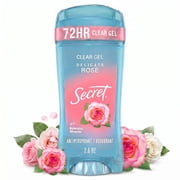 Secret Fresh Clear Gel Antiperspirant Deodorant for Women, Delicate Rose Scent, 2.6 oz