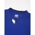 thumbnail image 5 of inlzdz Kids Soccer Uniform Training Outfit Boys V Neck T Shirt Practice Undershirt with Inner Blue M, 5 of 7