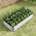 thumbnail image 3 of 2Pcs 6x3x1 ft Galvanized Metal Raised Garden Bed, Large Rectangle Raised Planter Box for Vegetables, Herbs, Flowers, Outdoor Backyard Gardening, 3 of 8