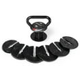 5 LB20 LB Adjustable Kettlebell Weight Set, 6 Drop Cast Iron Plates