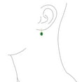thumbnail image 3 of Bling Jewelry Womens Green Jade Bezel Set Oval Cabochon Gemstone Drop Earrings Gold Plated 925 Silver, 3 of 4