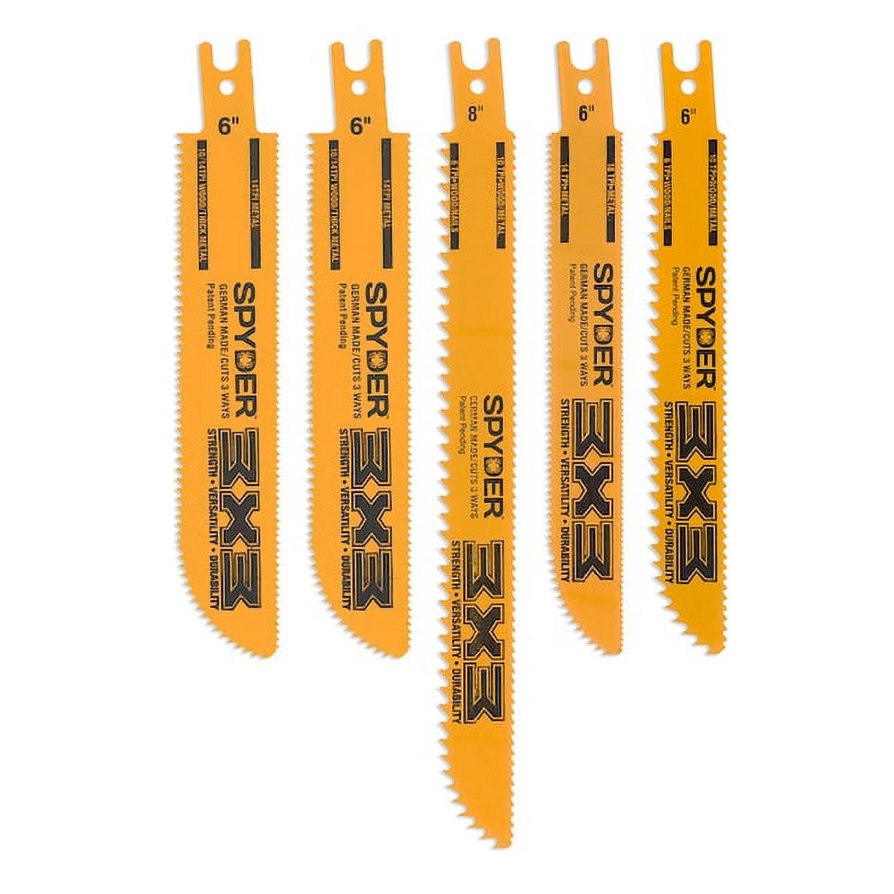 Spyder Genuine 3X3 Reciprocating Saw Blade 5PC Kit - 200228