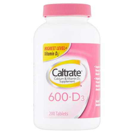 Caltrate 600 + D plus minéraux supplément de calcium, 200CT