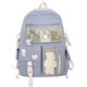 thumbnail image 1 of Mochila Kawaii UBIUO con lindos accesorios de alfiler, colgante de peluche, mochila escolar kawaii, linda mochila estética, 1 of 5