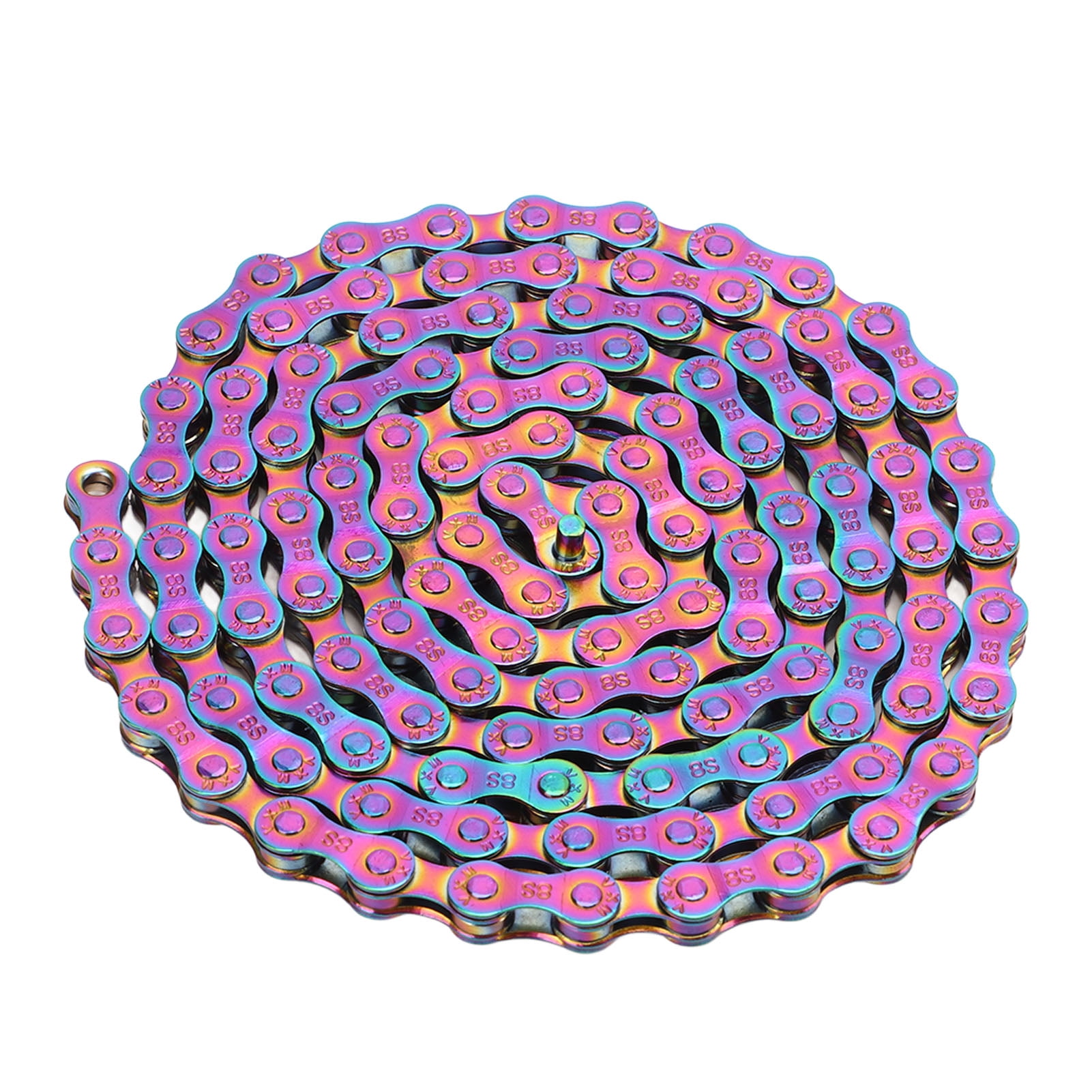 4 Pairs Bicycle Missing Chain Links For 6/7/8 Speed Chains - Reusable Stainless Steel Quick Link (Rainbow Color)