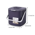 thumbnail image 4 of 1 cubo de basura de plástico para cocina, contenedor de basura clasificado húmedo y seco, contenedor de basura portátil, 4 of 5
