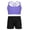 Lavender, variant on Miaeowve Kids Girls 2-Piece Gymnastics Dance Outfits Athletic Crop Tops and Booty Shorts Activewear Set Black 14