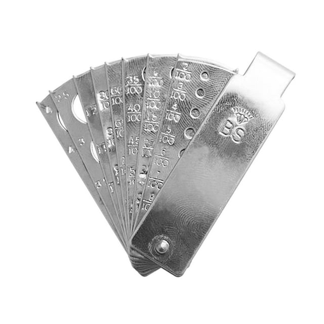 Herramienta para comparar forma y el tamaño de un diamante, regla de medición, guía de medición, calibre para fabricación de joyas, referencia de 8 hojas