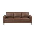 thumbnail image 3 of Lexicon Malcolm Faux leather Sofa in Chocolate, 3 of 5