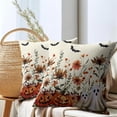 thumbnail image 6 of Vintage Halloween Wildflower Pillow Covers 20x20 Inch Spooky Pumpkin Ghost Halloween Outdoor Throw Pillows Set of 2 Rustic Farmhouse Pillowcases for Sofa Couch Bed Home Decor, 6 of 6