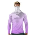 thumbnail image 2 of Handshe Summer Print Sun Hoodie, Lightweight Breathable UPF 50+ UV Protection Face Mask Sleeves Long Sleeve Hooded Shirt for Hiking Running Outdoor Activities,Plus Size, 2 of 5
