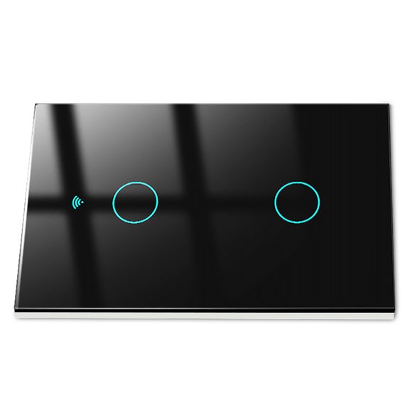 Bewildely Interruptor de luz inteligente Tuya, cuenta regresiva, interruptores de lámpara de Control remoto para teléfono móvil, controlador de sala de Electrodomésticos Negro 2 elementos Bewildely HA011723-05