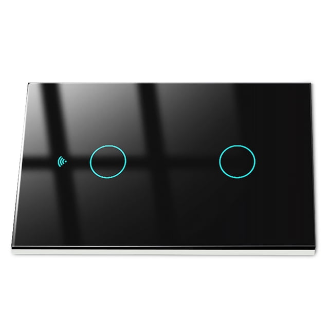 Advancent Interruptor de luz inteligente Tuya, cuenta regresiva, interruptores de lámpara de Control remoto para teléfono móvil, controlador de sala de Electrodomésticos Negro 2 elementos Advancent HA011723-05