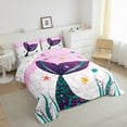 thumbnail image 3 of Castle Fairy Ocean Mermaid 3 Pieces Queen Comforter Set for Kids Children Girls,Dreamy Marine Princess Ultra Soft Bedding Sets,Bling Glitter Bedding Comforter Set Breathable,Lightweight Room Decor, 3 of 8