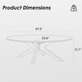 thumbnail image 2 of STARY Office Coffee Table, 47" Wood Coffee Tabletop with Wood Frame,Oval Coffee Table for Living Room,Bedroom,47 Inch,Black Tabletop and Frame, 2 of 7