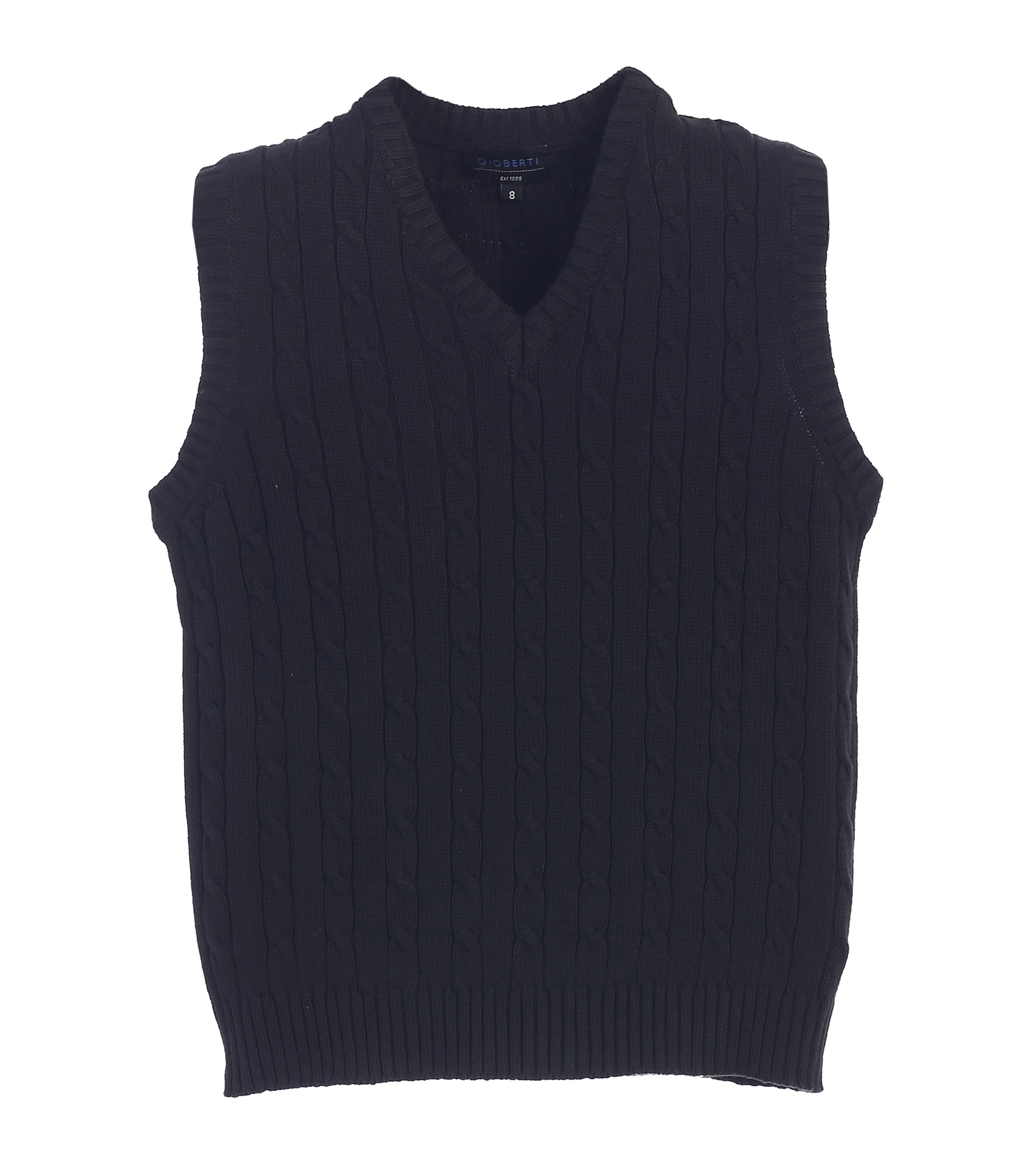La vogue Kids Boys Cotton Soft Knit Vest Sweater Solid Color Sleeveless Vest Knit Tank Top with Pockets 