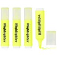 thumbnail image 1 of Uxcell Highlighter Pen, 4 Pack Water Based Broad Tip Writing Marker Pens Cute Pastel Colored Highlighter Studying Supplies for Office Home Daily Use, H5821 Yellow, 1 of 6