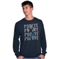 thumbnail image 5 of Popeye The Sailor Man On Repeat Retro Long Sleeve TShirt Men Women Brisco Brands S, 5 of 6