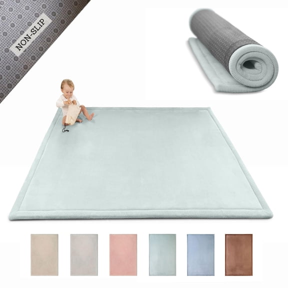 Tapete de juego para bebé Hakuna Matte 152 x 203 cm antideslizante verde