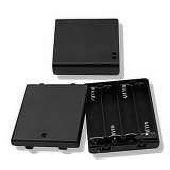 Battery Holder 4 X AA Cells With Cover & Switch - BH3411