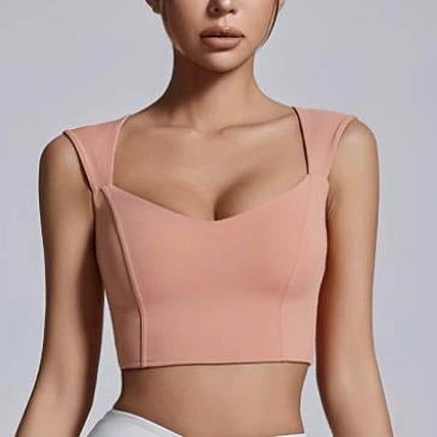 Camisetas de Yoga de manga larga de LICRA con almohadilla desnuda para mujer, sujetador atlético para entrenamiento, Fitness, gimnasio, pantalones cortos, falda, mallas para correr, 2024