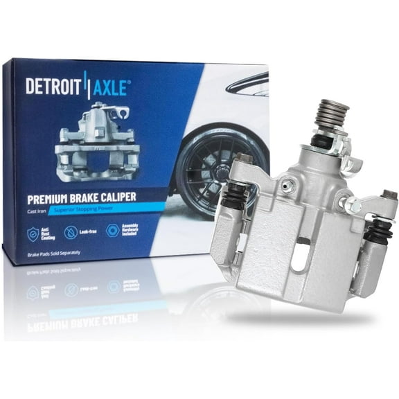 Detroit Axle - Rear Right Brake Caliper for Chevrolet Impala Buick LaCrosse Allure Pontiac Grand Prix, Passenger Side Disc Brake Caliper with Bracket Replacement