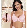 thumbnail image 5 of Exerin Women's Front Closure Non Padded Underwire Plus Size Posture Back Support Bra(34DD,Pink), 5 of 6