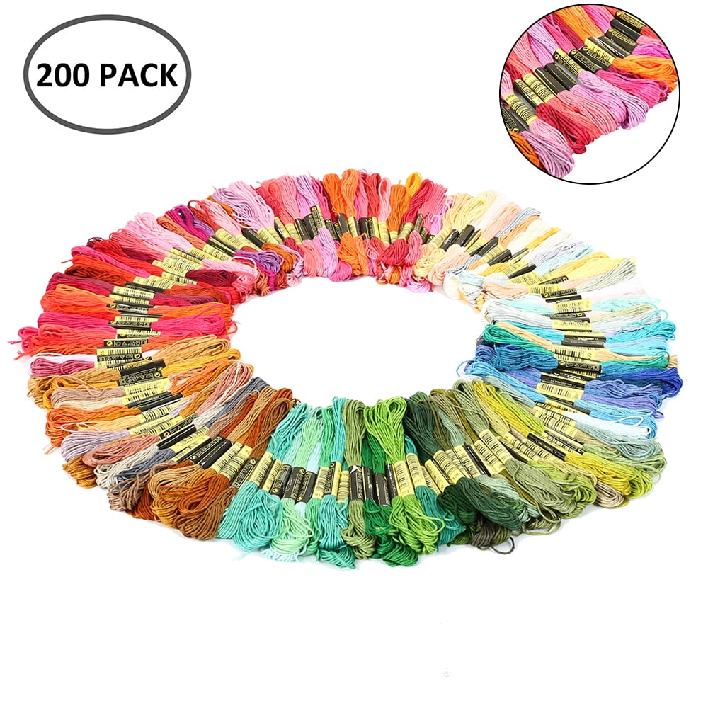 New 200/450Pcs Cotton DMC Multi Colors Cross Floss Stitch Thread Embroidery Sewing Skeins Home Arts & Crafts Art Accessories