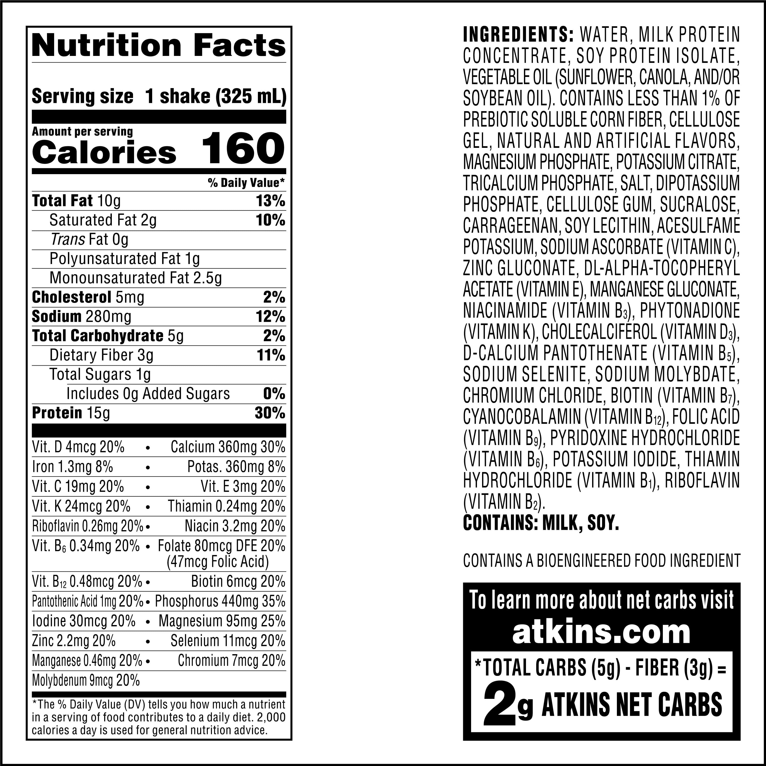 Atkins Gluten Free Protein-Rich EnergyShake, Creamy Caramel, Keto Friendly, 4 Count