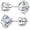 4mm Silver, variant on Hypoallergenic G23 Implant-Grade Titanium Screw Earrings, 20g, Pure Titanium Studs, Suitable for Sensitive Ears, 5A Cubic Zirconia Titanium Studs, Unisex Reversible Studs, Earrings