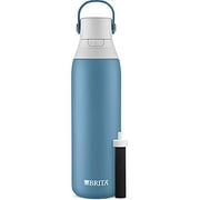 Brita Stainless Steel Water Filter Bottle, 20 oz, Blue Jay