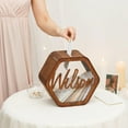 thumbnail image 3 of Caja de tarjeta de boda Zulema Hexágono de Madera Decoración Hueca Rústica Almacenamiento de Tarjetas de Boda, 3 of 8